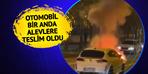 Hareket eden araba ateş topuna dönüştü! 