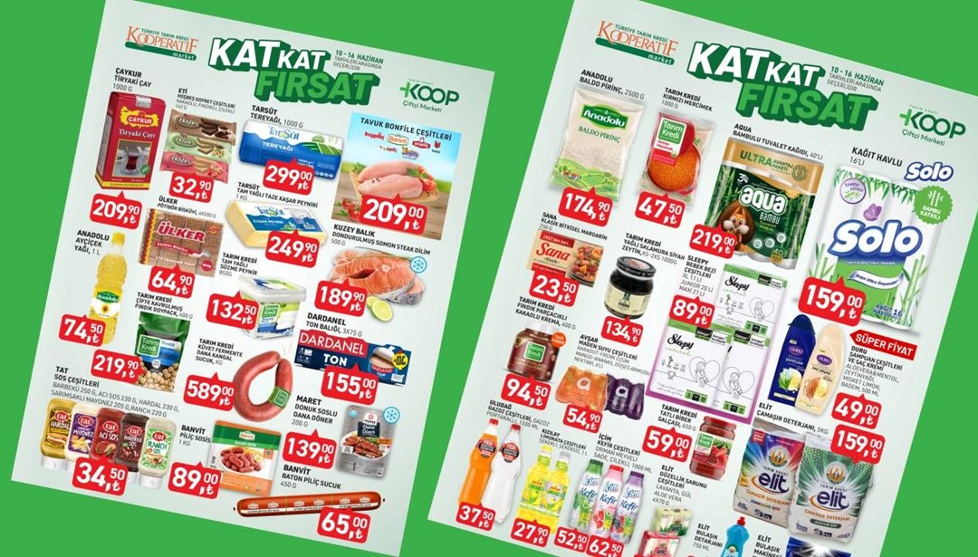 Tarım Kredi Kooperatif marketleri 10-16 Haziran indirim kataloğu: Tereyağı, çay, kağıt havlu, deterjan ve şampuan çeşitlerinde kampanya - Son Dakika Ekonomi Haberleri
