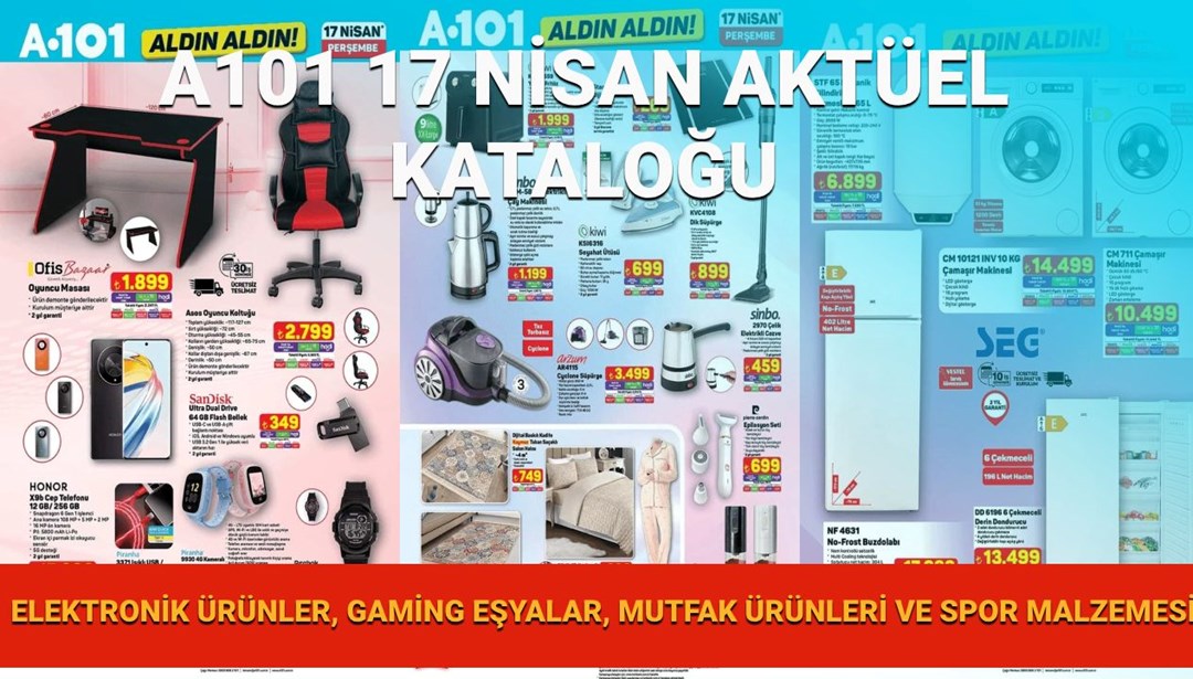 A101 Market 17 Nisan aktüel kataloğu yayımlandı: Oyuncu koltuğu-masası, Fritöz, salıncak ve kamp sandalyesi geliyor - Son Dakika Ekonomi Haberleri
